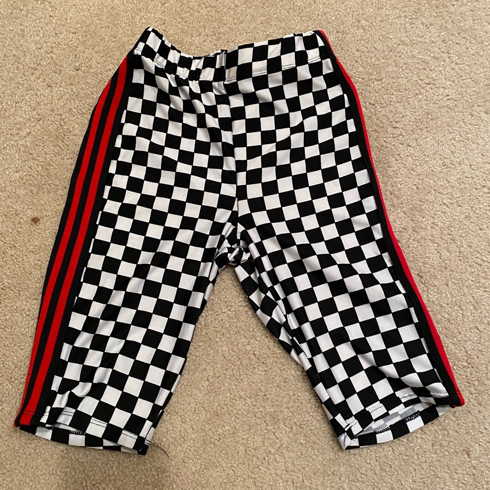 Checkered bike shorts